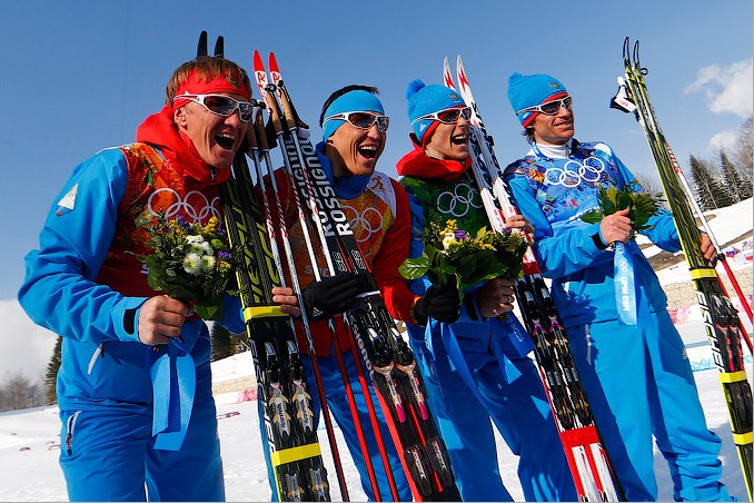 лыжники россия