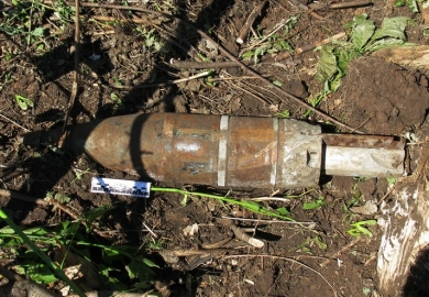 В Оренбургской области нашли боевой танковый снаряд