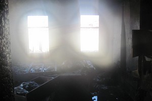 В жилом доме после пожара