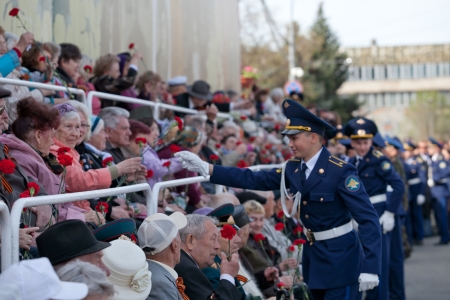 Ветераны на Параде Победы в Оренбурге