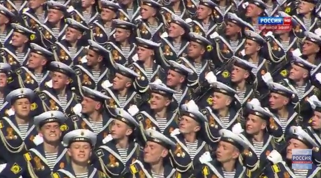 Подразделения военно-морского флота на Параде Победы в Москве