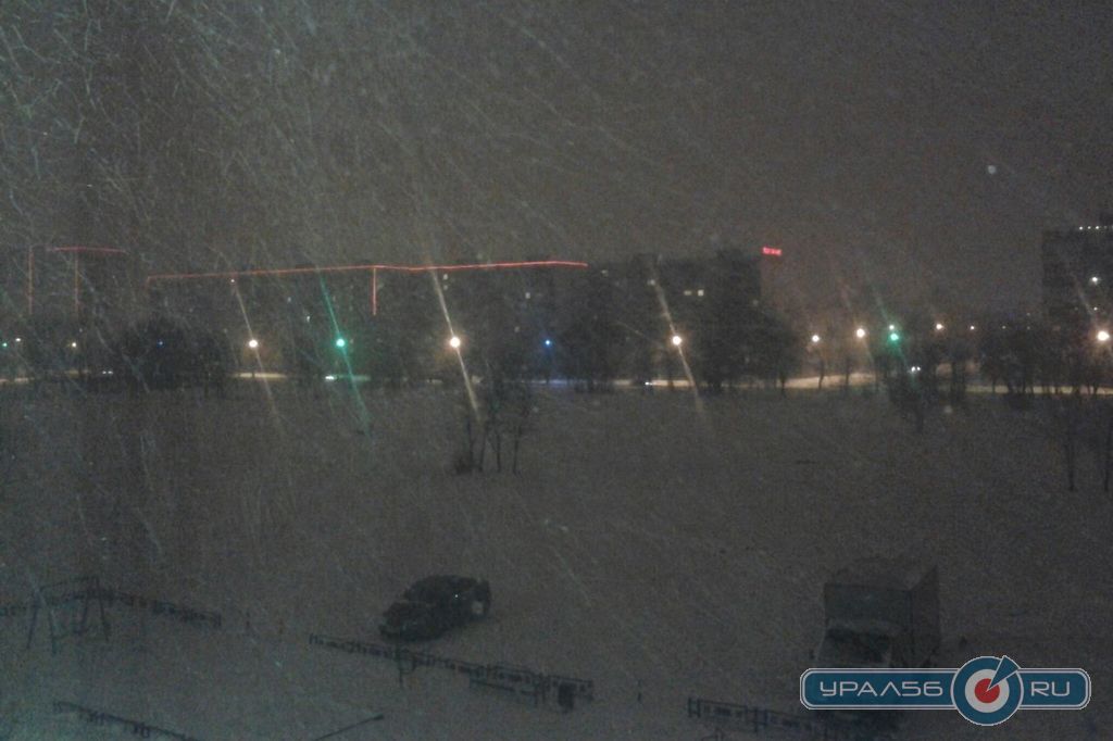 Снегопад в Оренбурге