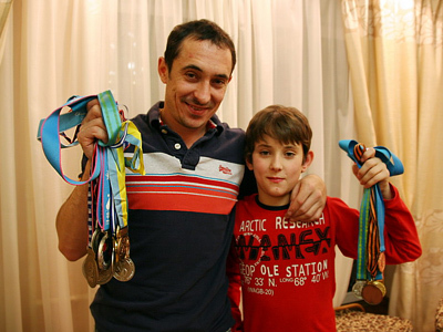 Вадим Рифель с сыном