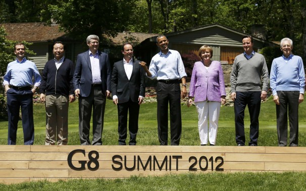 На фото: члены G8, саммит 2012 года