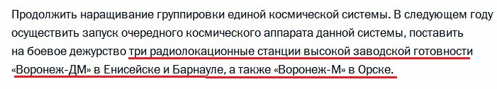 Из доклада Сергея Шойгу, опубликованного 11.12.2015 на сайте Кремлин.Ру