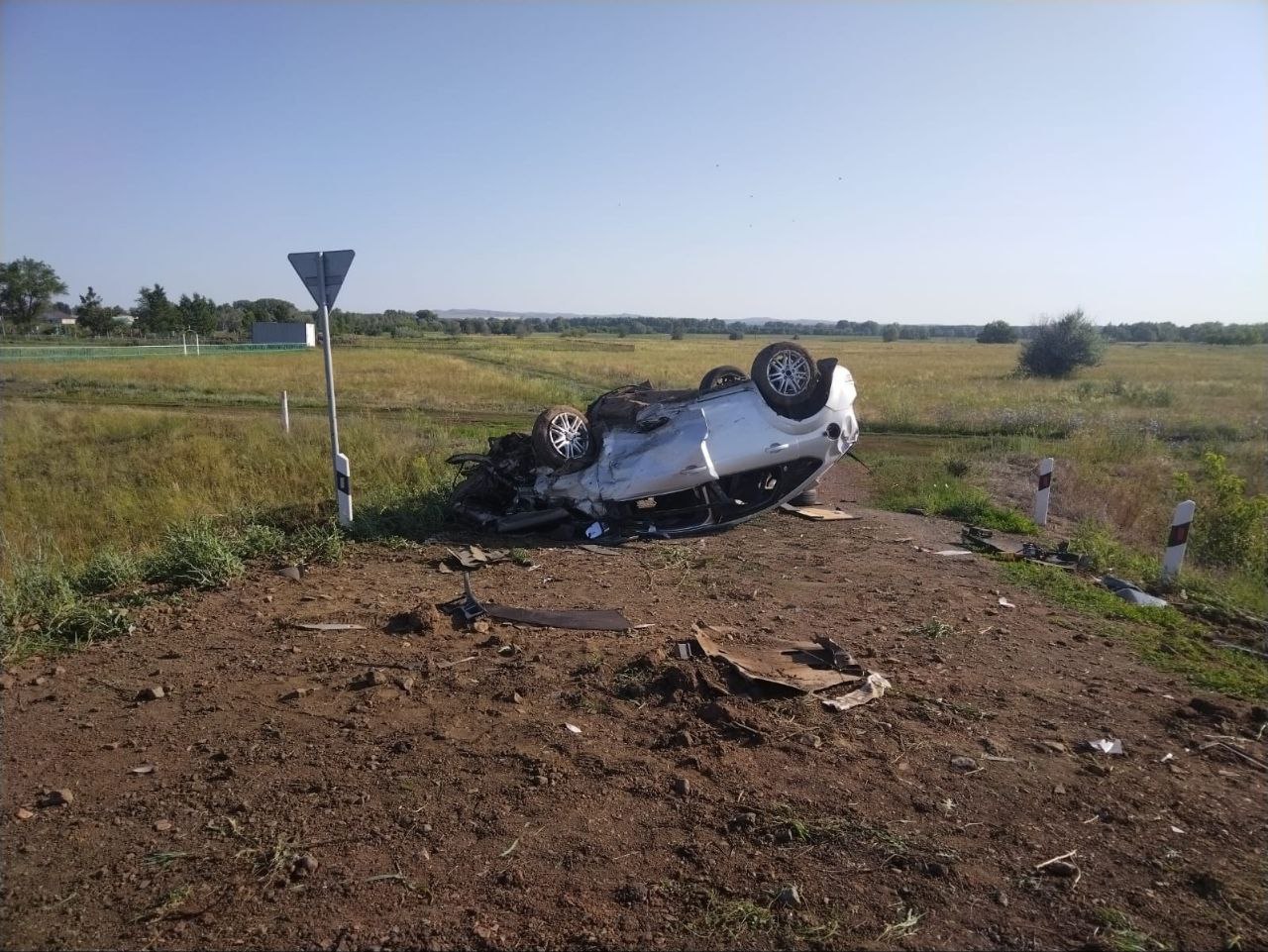 На месте ДТП. Фото УМВД по Оренбургской области 