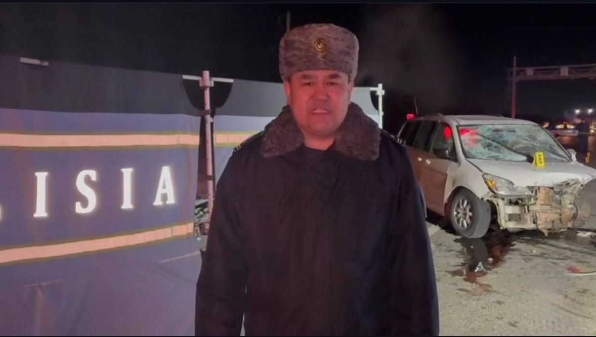  Авария на трассе Актобе – Оренбург, фото: скрин с видео полиции Актобе