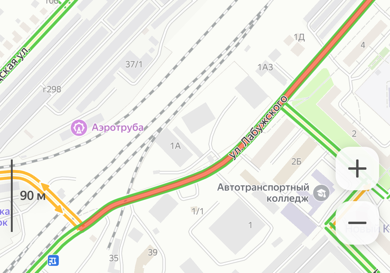 Участок дороги, который будет перекрыт. Источник: Яндекс.Карты