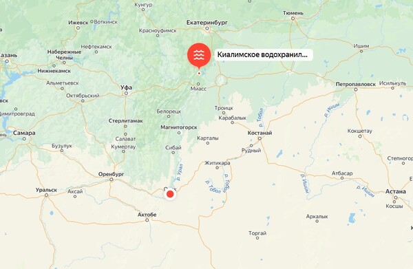 Водохранилище на Яндекс.картах