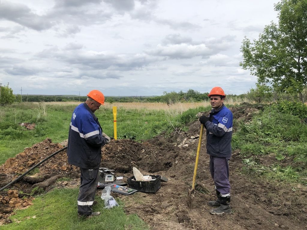 Строительство газопровода для догазификации пос. Зеркло. Фото: ООО «Газпром межрегионгаз»