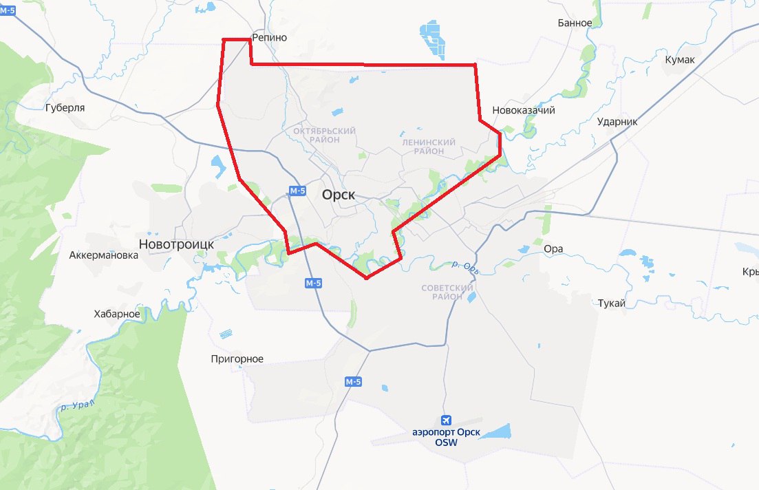 Район отключения. Источник: Яндекс.карты
