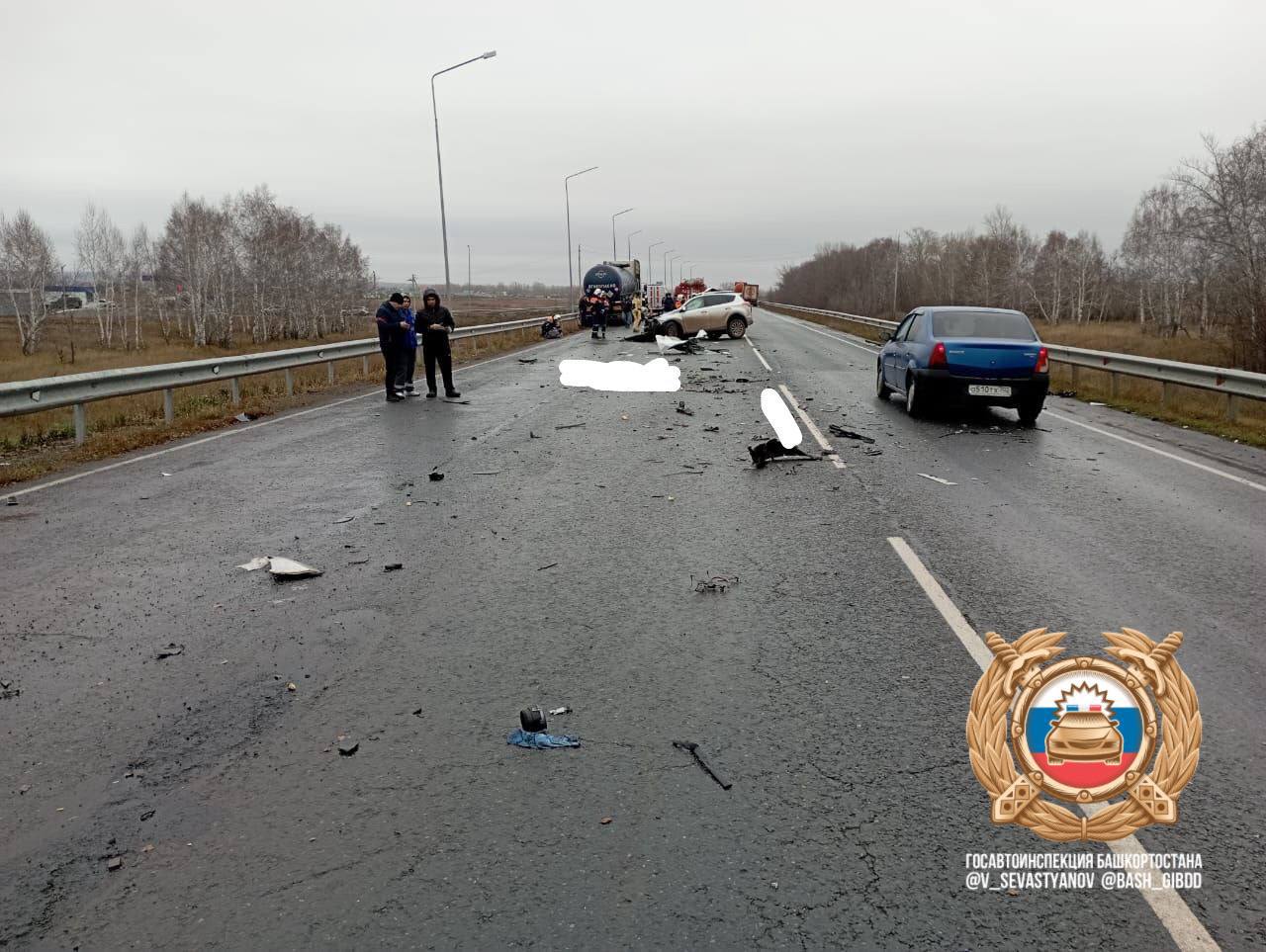 В результате аварии. Фото: Госавтоинспекция Башкортостана 