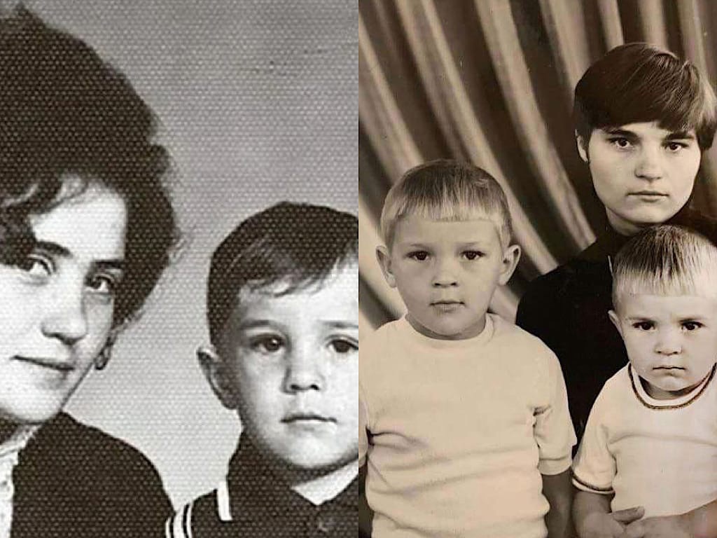 Детские фотографии Дениса Паслера и Сергей Салмина