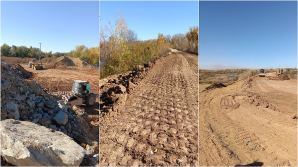 Работы на дамбе в Орске. Источник: Министерство природных ресурсов, экологии и имущественных отношений региона