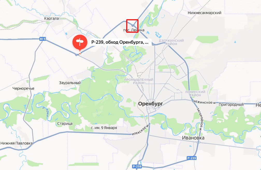 Участок, на котором появятся светофоры, на Яндекс-карте