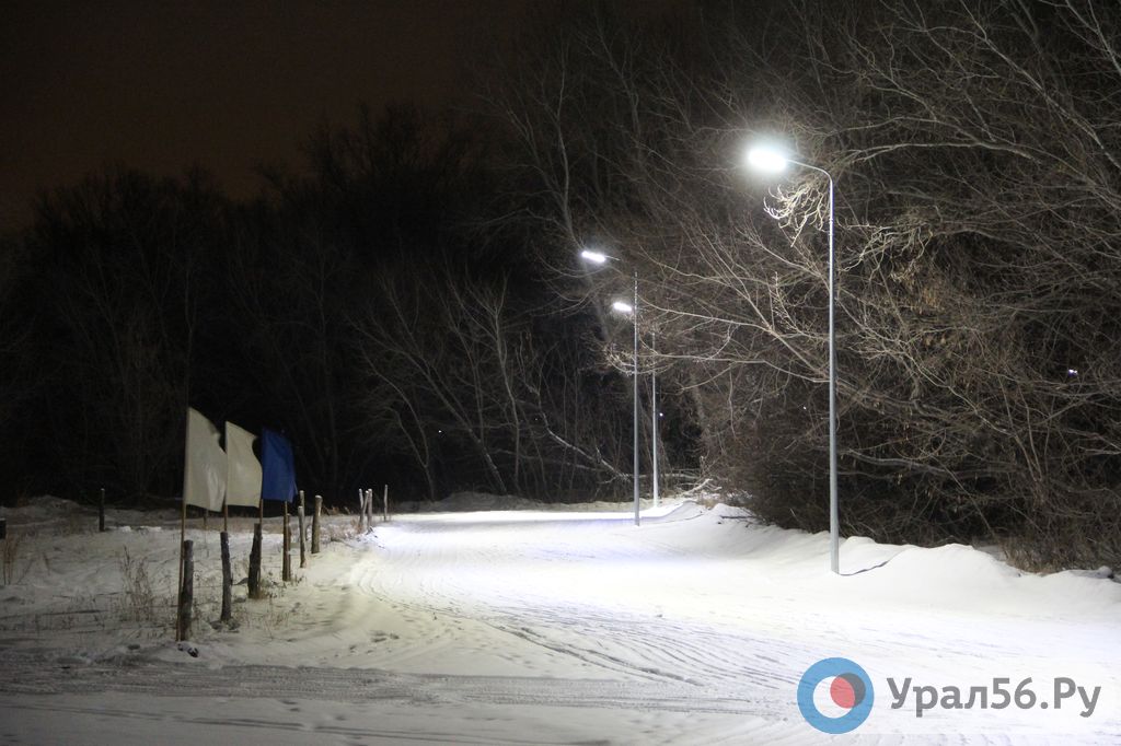 Лыжная трасса в районе детского пляжа в Орске