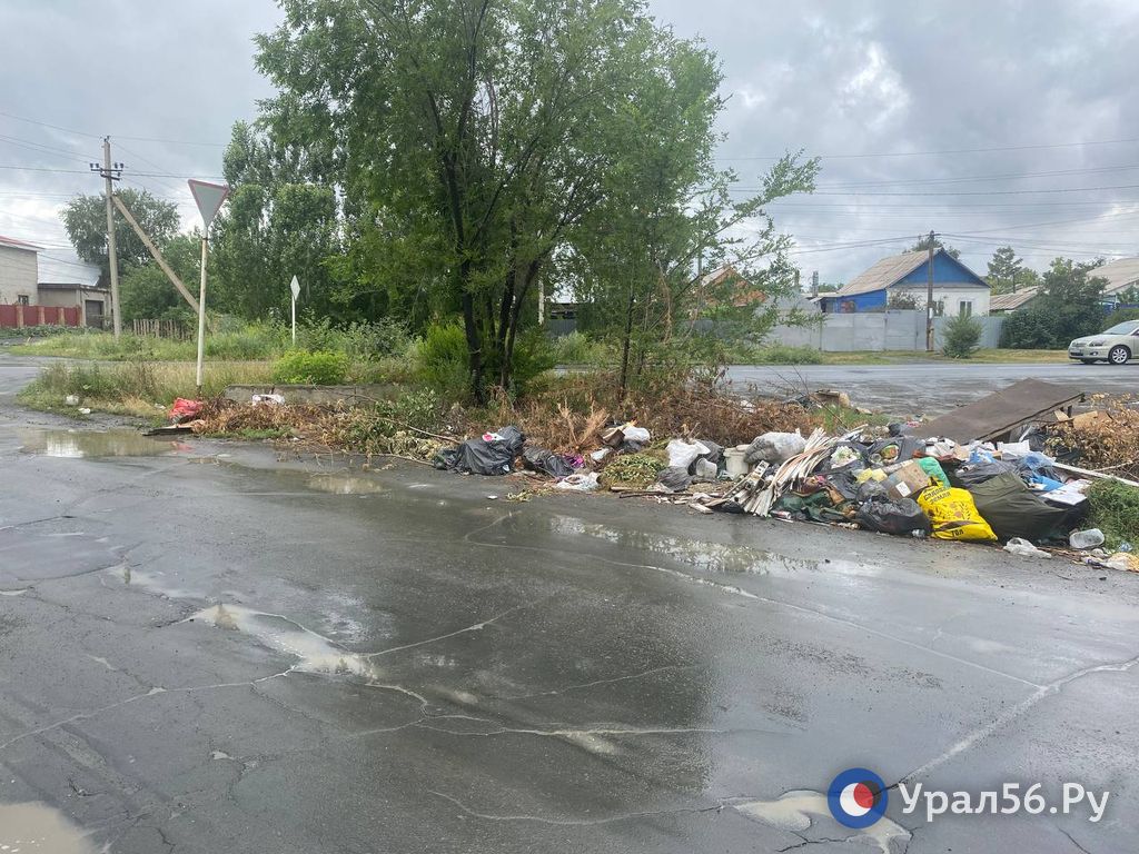 Мусор у контейнерной площадки в Орске. Фото из архива