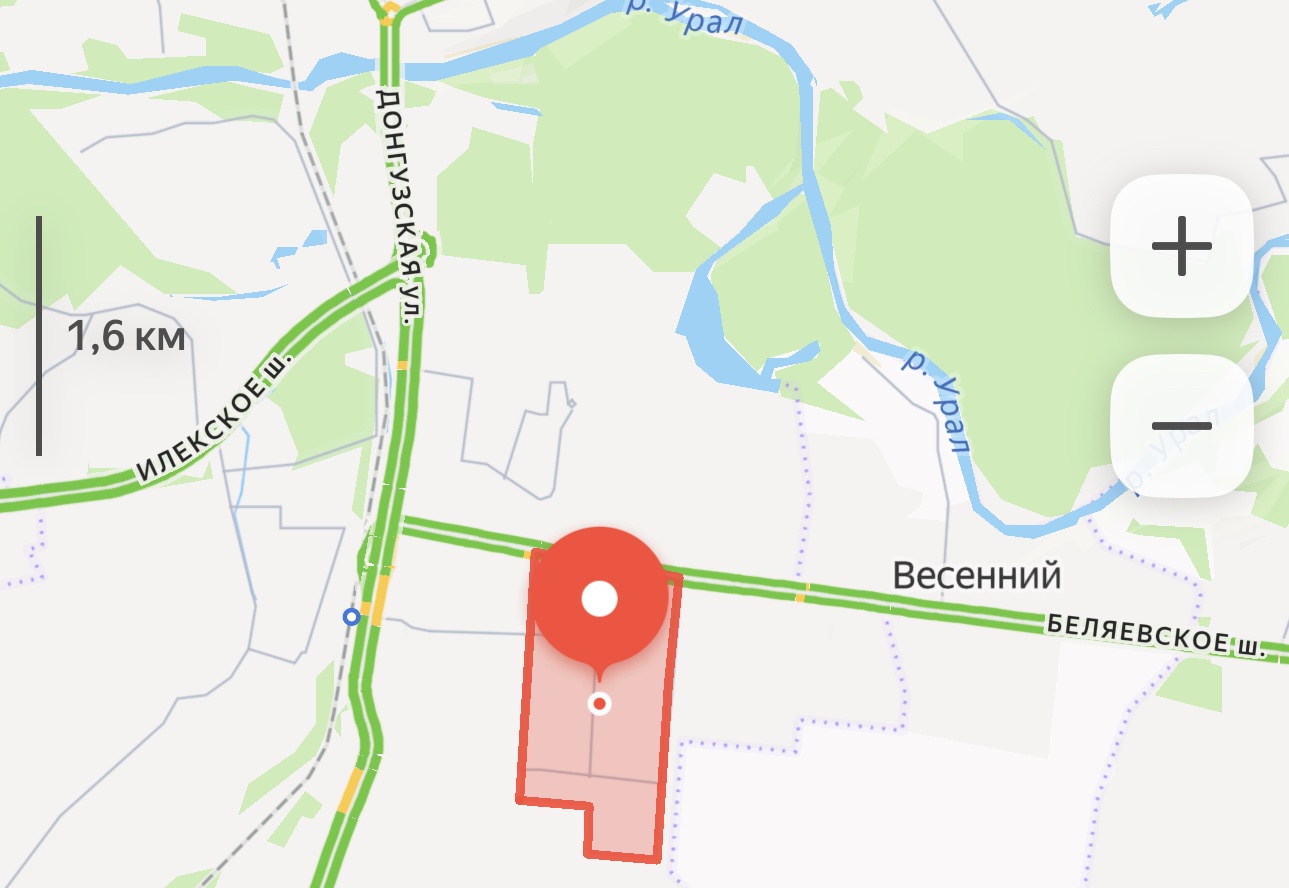 Район Южный на Яндекс.Карты 