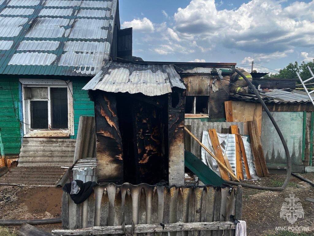 Результат пожара. Фото: МЧС России по Оренбургской области