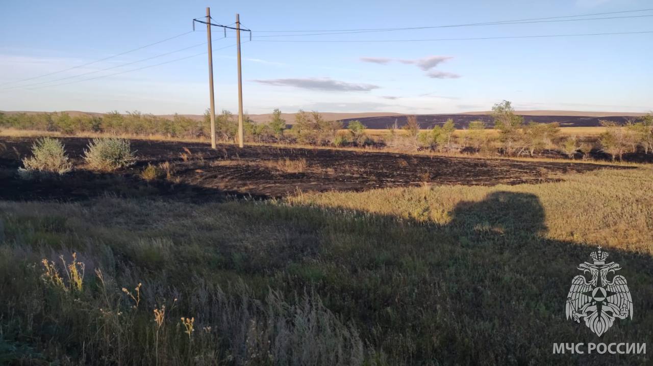 Пожар в степи. Фото ГУ МЧС по Оренбургской области