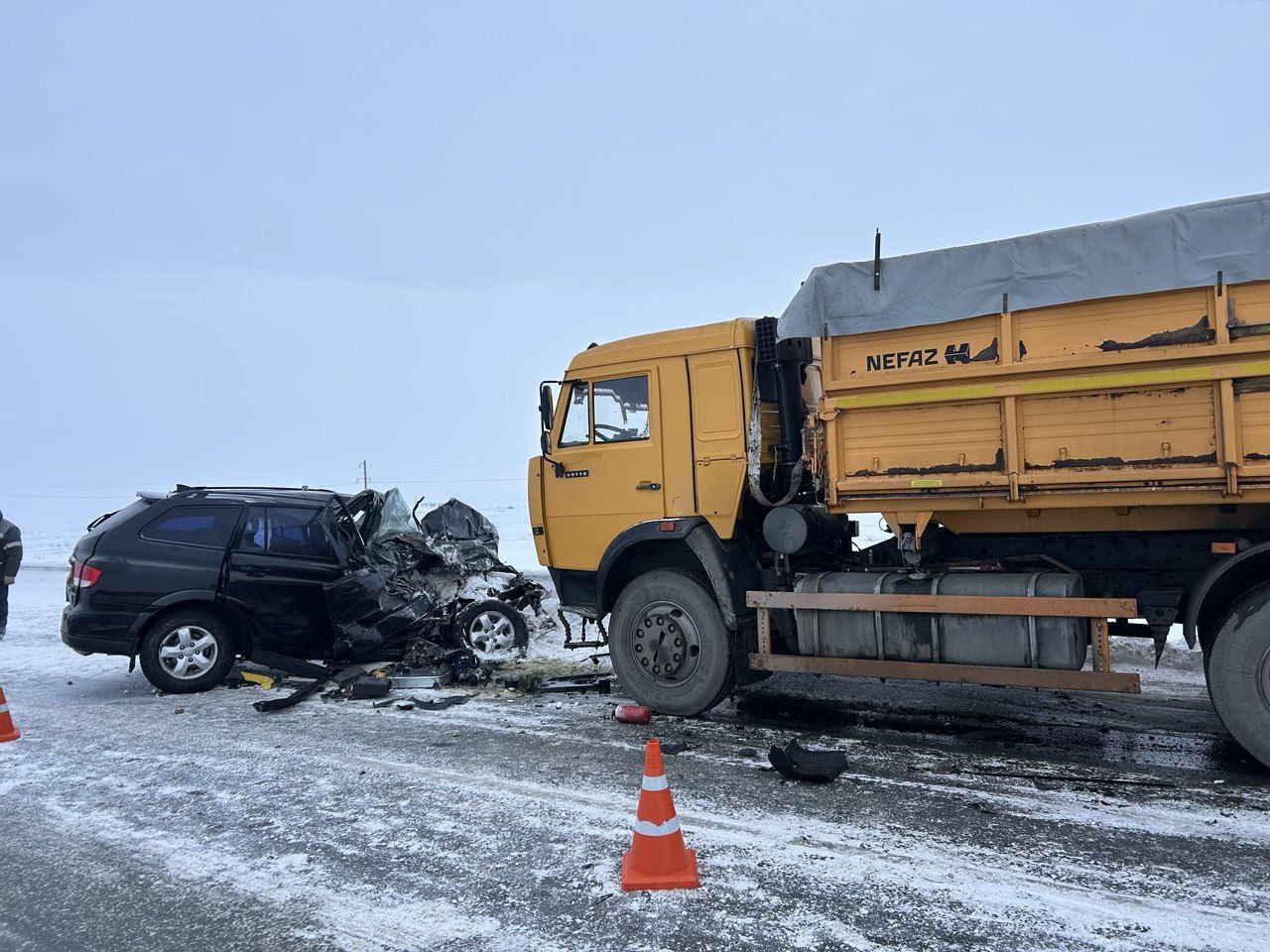 На месте аварии. Фото Оренбургская Госавтоинспекция 