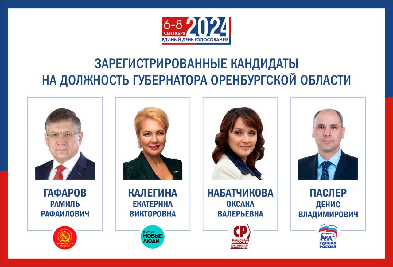 Четыре кандидата на пост губернатора Оренбургской области