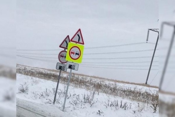 На трассе Оренбург-Орск появились двойные дорожные знаки