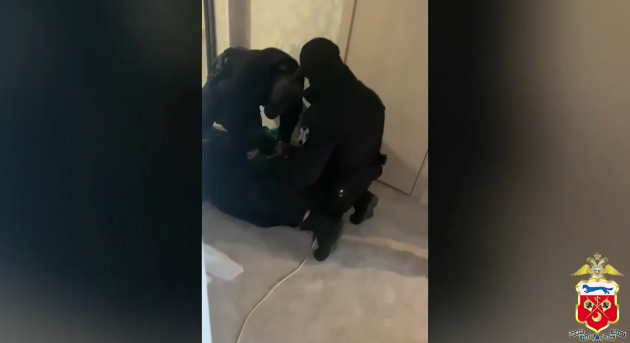 Во время задержания. Стоп-кадр из видео МВД