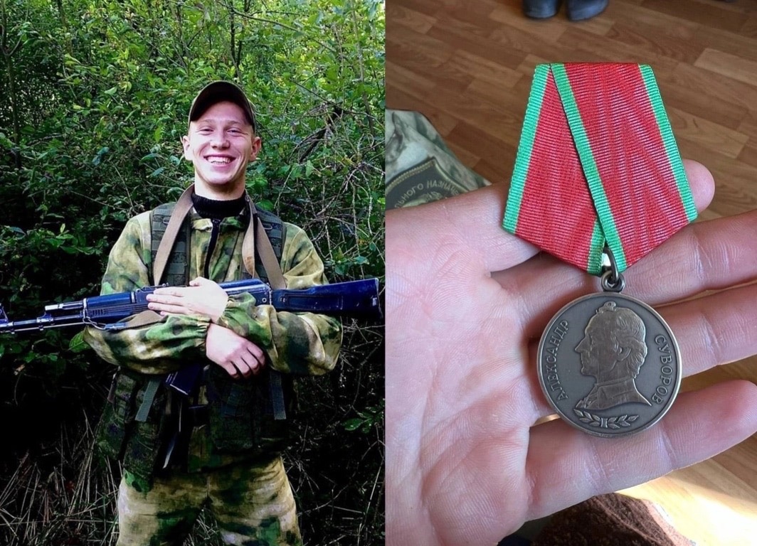 Иван Попов и медаль Суворова. Фото: соцсети главы Оренбургского района