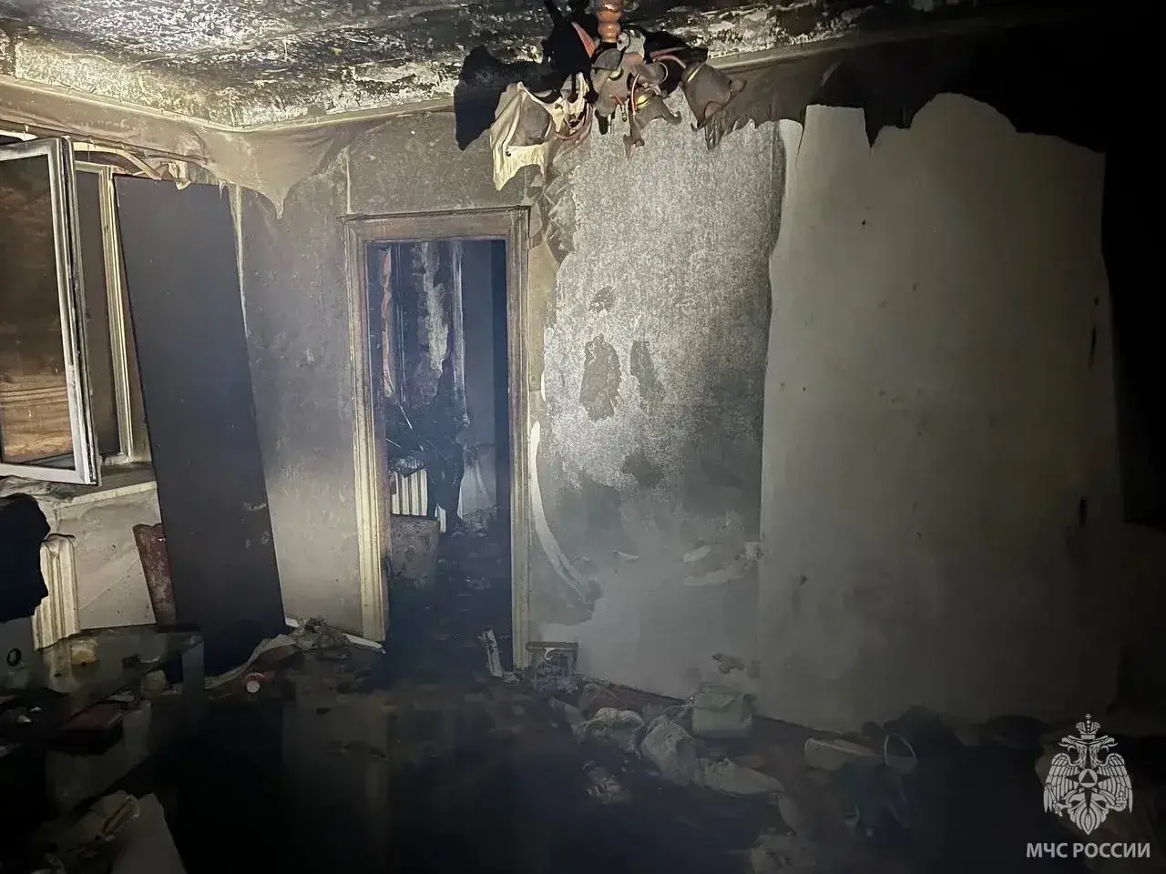 Квартира фото после пожара. Фото МЧС по региону 