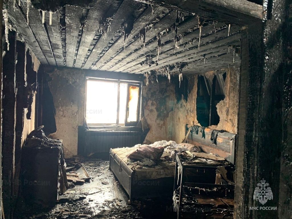 Последствия пожара. Фото: ГУ МЧС России по Оренбургской области
