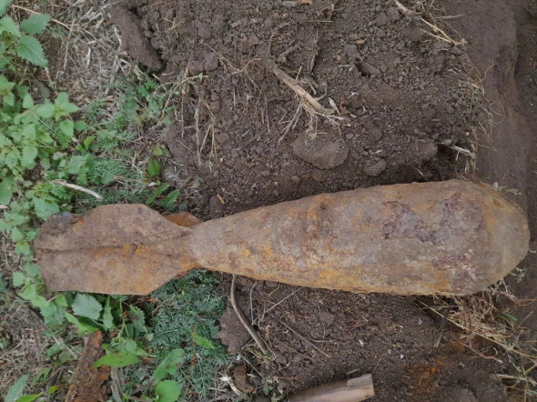 В Оренбурге на улице Шевченко рабочие нашли авиационную бомбу