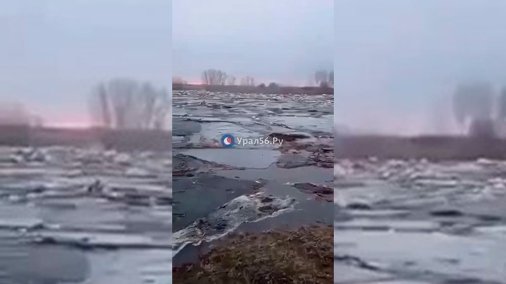 Река Орь в п. Ащебутак, 20.03.2025