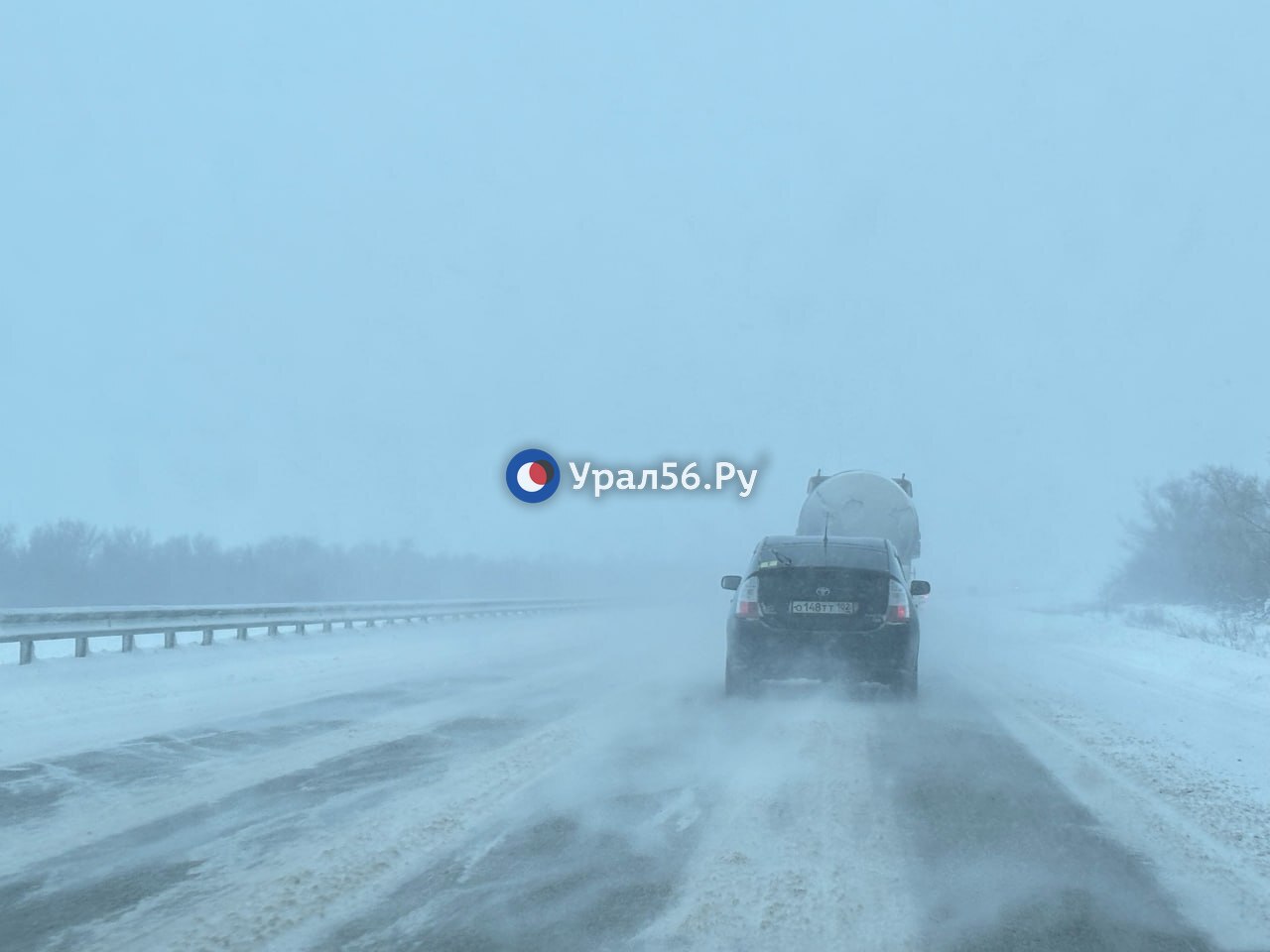 На трассе Оренбург - Уфа в Октябрьском районе у села Имангулово Первое 5 января 2026 года