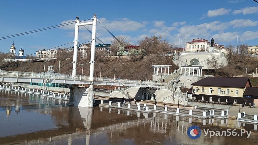 Основная часть набережной Урала в Оренбурге, 05.04.24