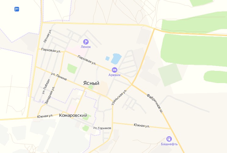 Ясный на Яндекс.картах