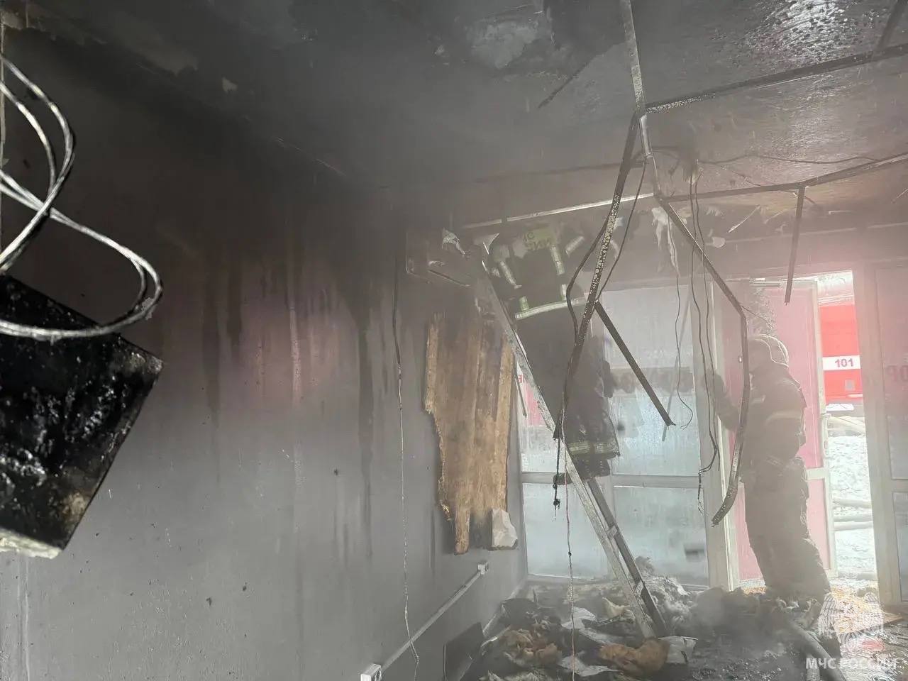 На месте пожара. Источник: МЧС России по Оренбургской области