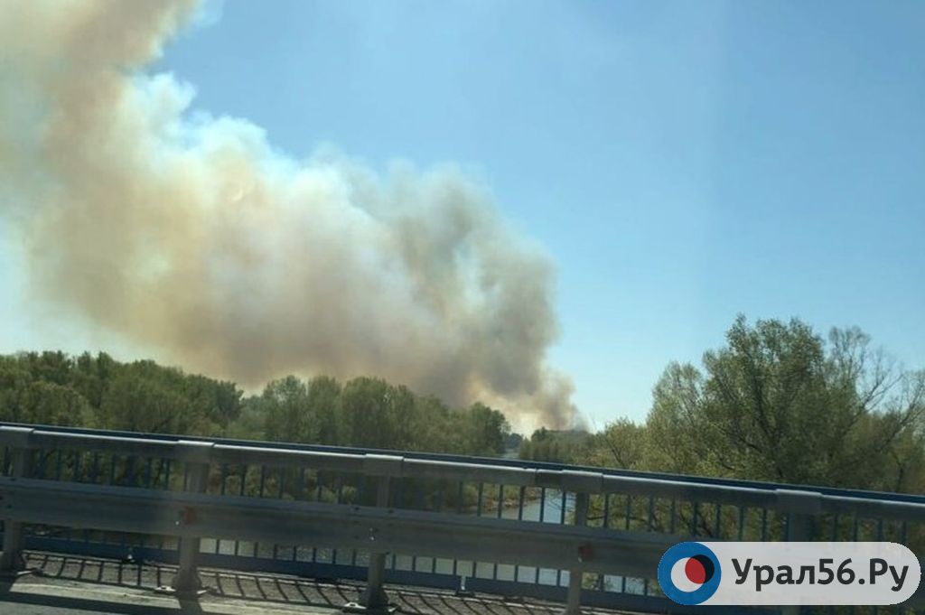 Пожар в районе Ущелья в Орске: пожарные не могут подъехать к огню