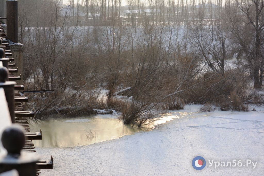 Река Урал в районе Орска, 21.01.2026