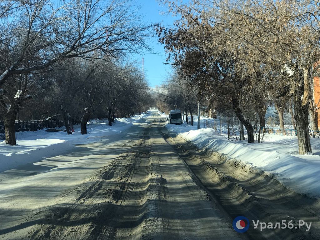Колея на улице Суворова в Орске, 13.02.2026