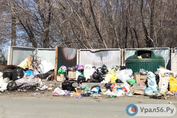 В селе Мазуровка Оренбургского района несколько недель не вывозят мусор из-за отсутствия подъездных путей 