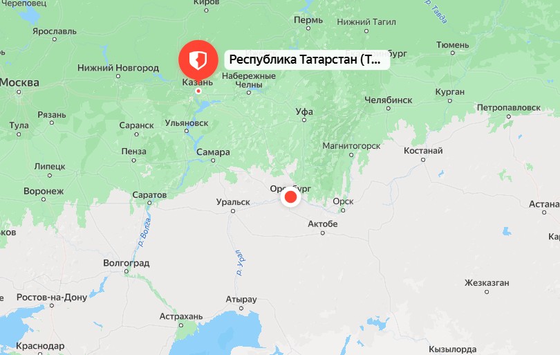 Татарстан. Источник: Яндекс.карты
