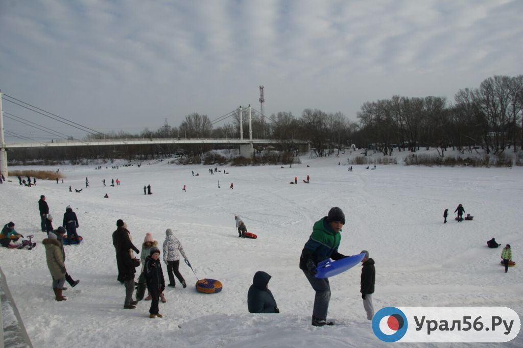 Набережная Урала в Оренбурге, 07.01.2019