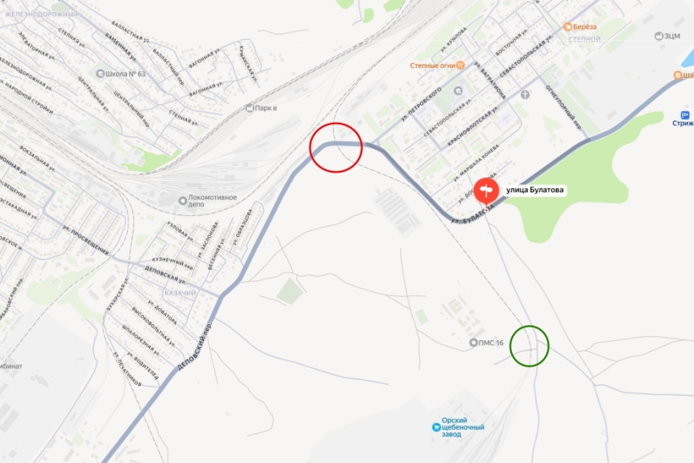 Переезды на Яндекс-карте