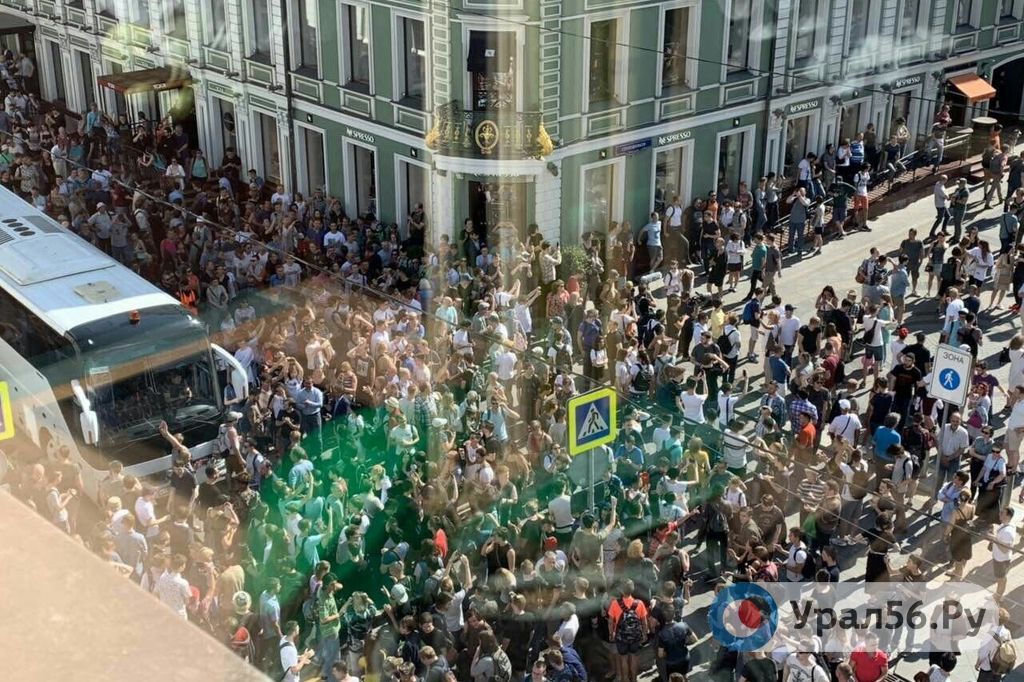 Во время митинга в Москве