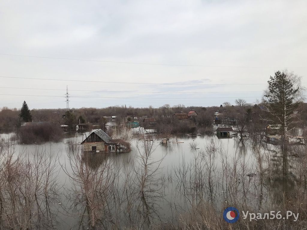 Подтопленные садовые участки в Орске, 01.04.2024