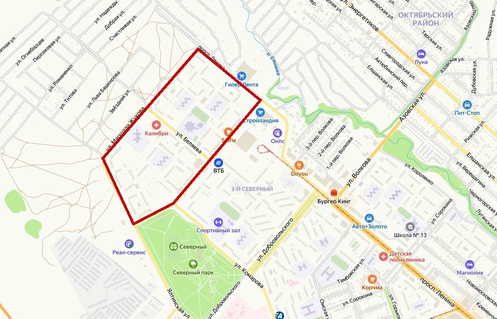 Зона отключения воды 21 ноября