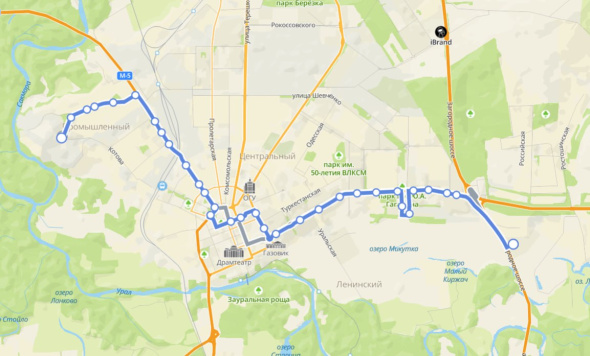 В Оренбурге заработал маршрут 57Н. Он едет от завода РТИ до ЖК «Грандпарк», заезжая на ул. Г. Донковцева