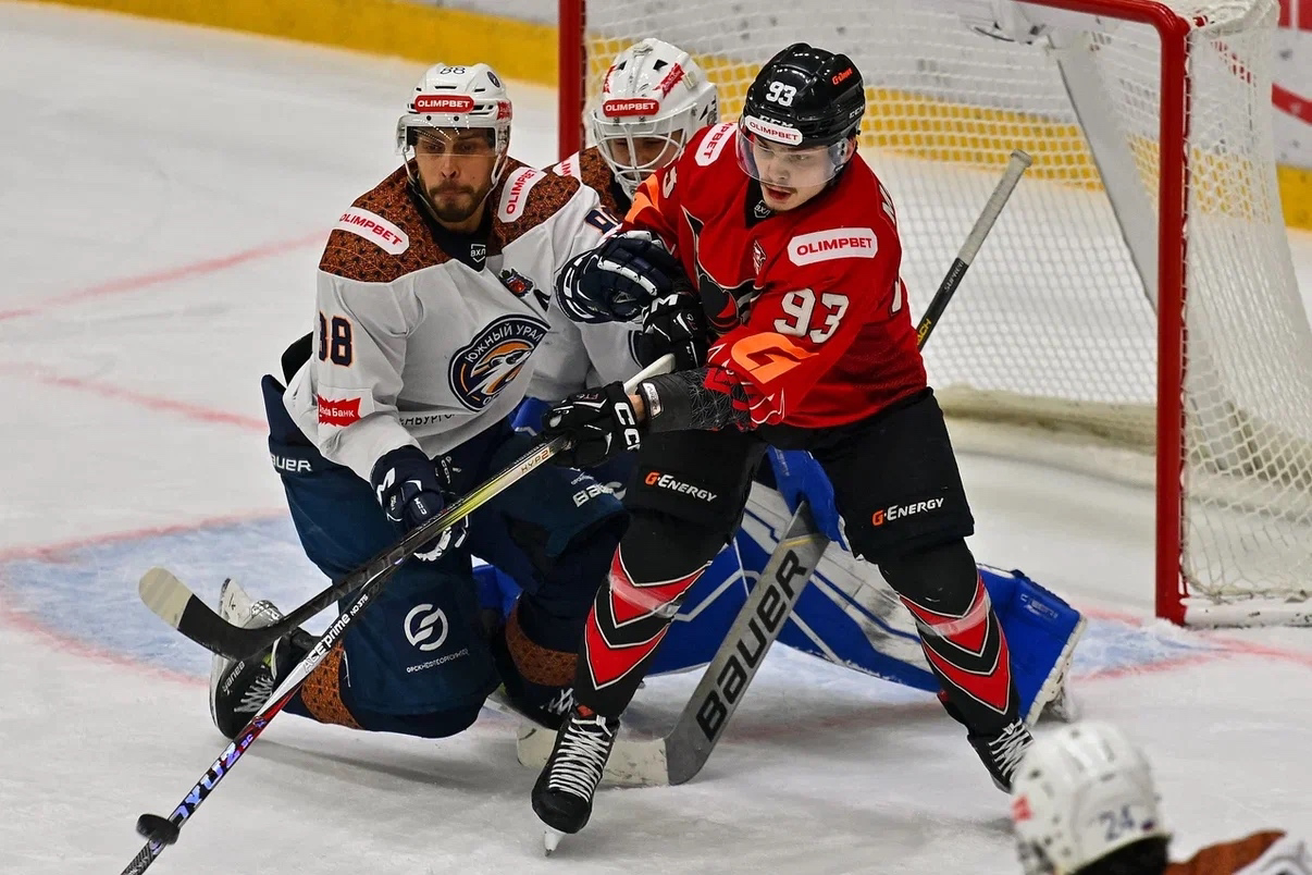 Эпизод матча. Фото ХК «Южный Урал»