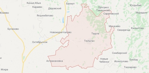 Карта тюльгана с улицами